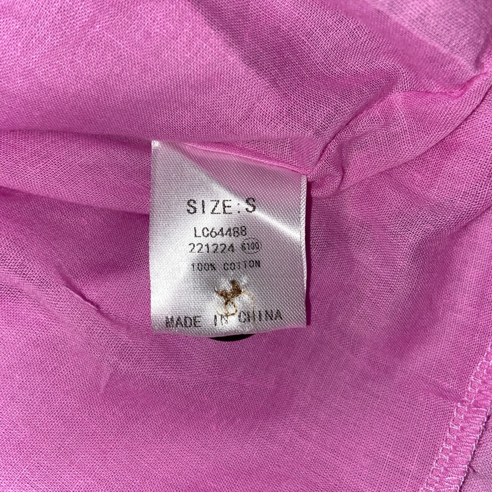 VETINEE Lavender Button Up Tie Romper- S - Picture 6 of 6